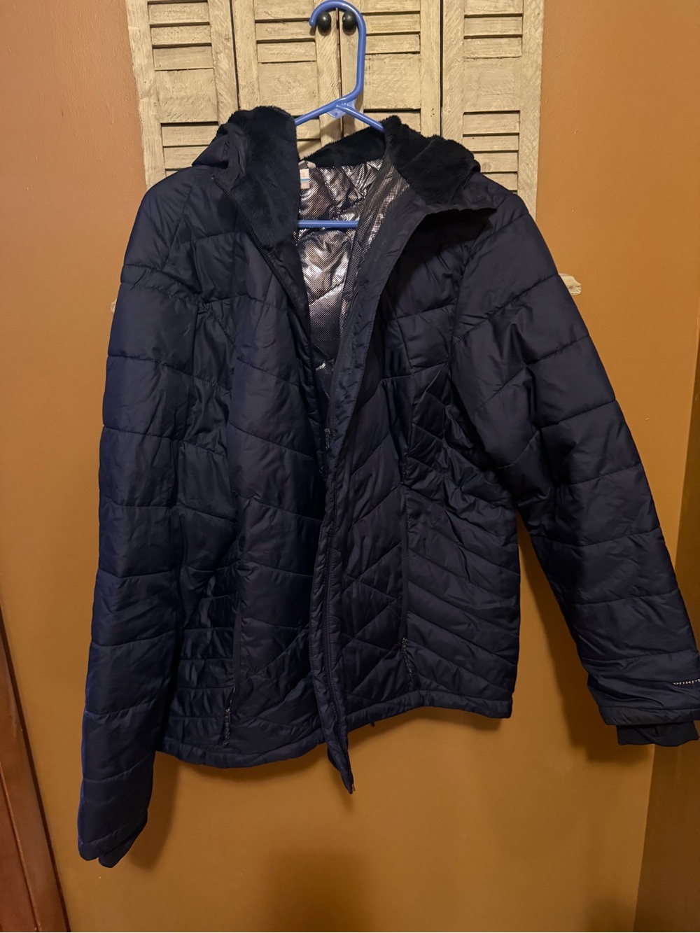 Columbia Men's Navy Quilted Puffer Jacket with Hood